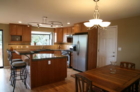 Photo of a staged kitchen